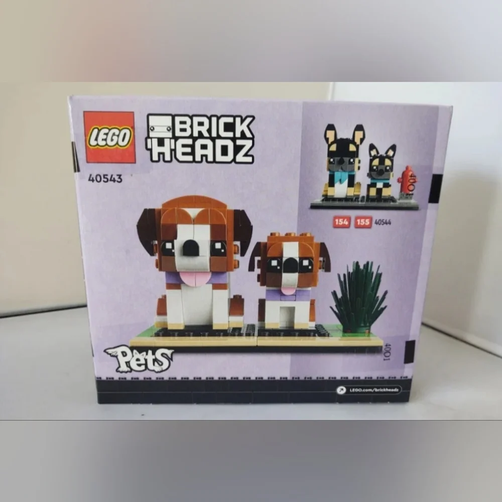 LEGO Brick Headz St. Bernard & Puppy 40543 NWT Building Toy Set